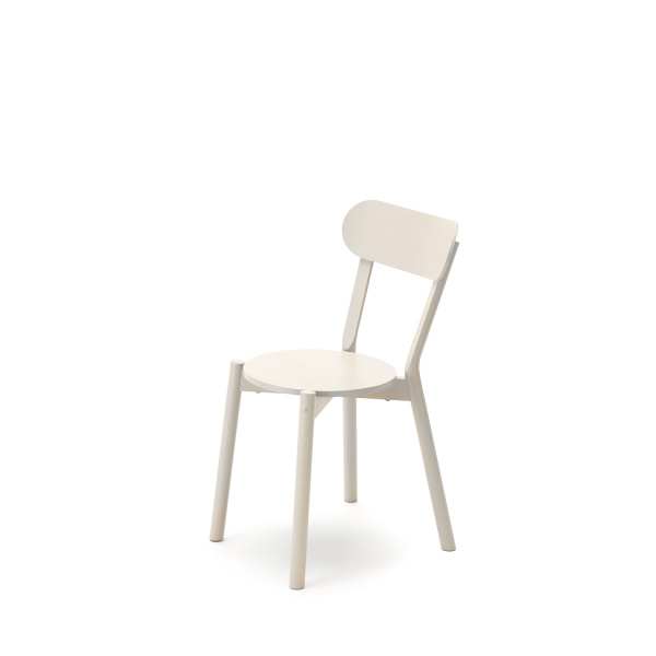 castor chair white side