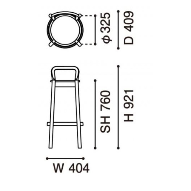 castor stool with b high