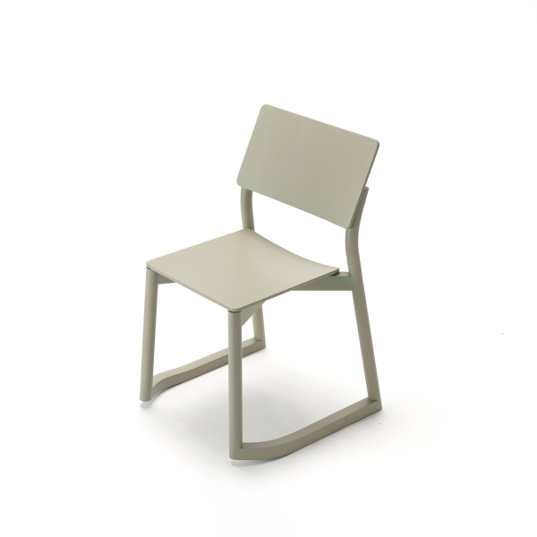 panorama chair with runners gray green side