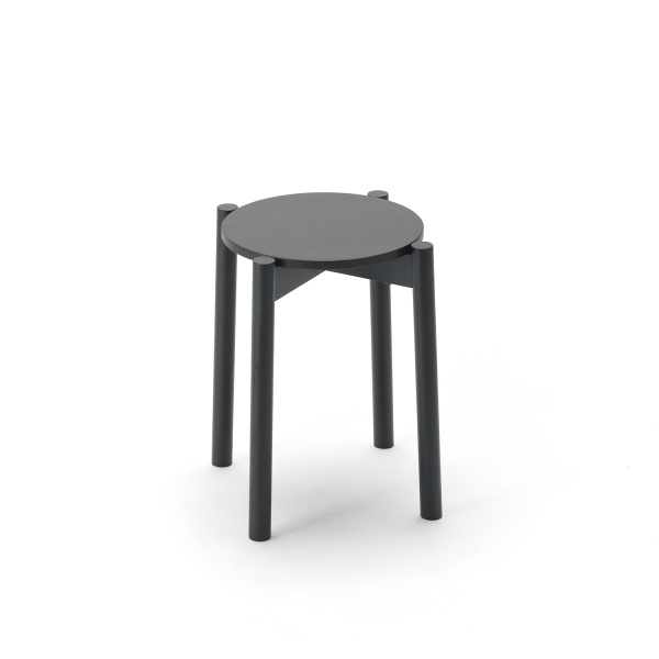 castor stool plus black