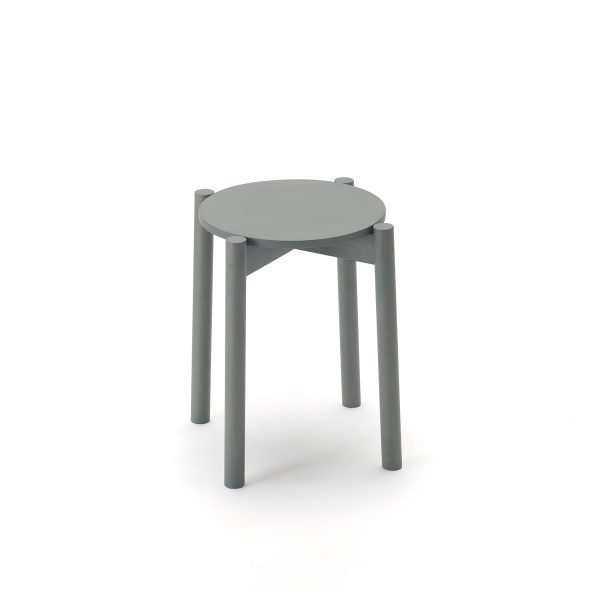 castor stool plus steel gray